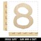 Number 8 Eight Cute Typewriter Font Unfinished Wood Shape Piece Cutout for DIY Craft Projects